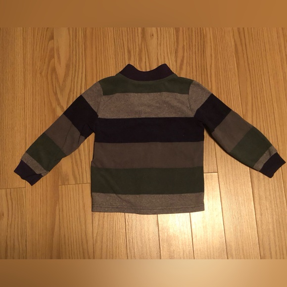 Carter's Striped Fleece Half Zip Sweater - Picture 2 of 3